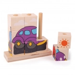 Puzzle en bois Bigjigs Baby Véhicules
