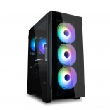 I3 Neo TG Mid Tower RGB boîtier PC noir avec 4 ventilateurs