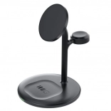 Chargeur sans fil magnétique MagScape 3‑en‑1 MagSafe noir