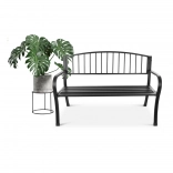 banc de jardin en métal avec dossier pour terrasse et balcon