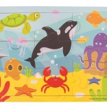 Puzzle en bois créatures marines pour enfants