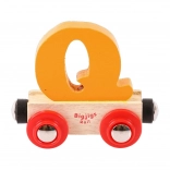 Wagon en bois Bigjigs Rail avec la lettre Q