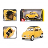 Modèle Bburago voiture Fiat 500 F 1965 jaune 1:24