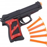 Pistolet en plastique avec ventouses 16 cm – lot de 5 munitions