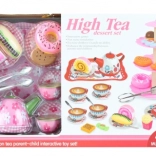 Ensemble à thé avec vaisselle en fer-blanc