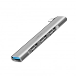 Hub USB-C élégant avec 1x USB-A 3.0 et 3x USB-A 2.0
