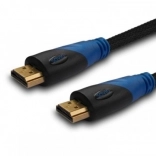 Câble HDMI 3 m avec gaine en nylon et connecteurs plaqués or