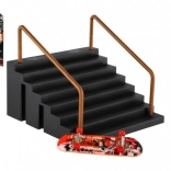Skateboard de doigt avec escaliers et rampe 9 cm