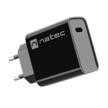 chargeur secteur NATEC Ribera 1× USB‑C 20 W noir