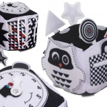 Cube sensoriel éducatif en contraste noir et blanc