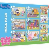 Puzzle 10 en 1 Peppa Pig