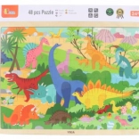 Puzzle en bois Monde des dinosaures 48 pièces