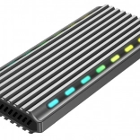 Boîtier USB 3.1 pour disque M.2 NVMe avec éclairage LED