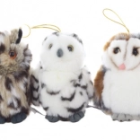 Chouette en peluche 12 cm