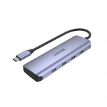 Hub USB-C 4en1 Unitek Gris Sidéral