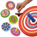 Toupie en bois colorée VIGA