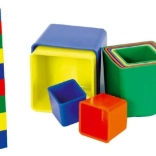 Cubes en plastique empilables, 9 pièces
