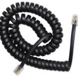 Câble téléphonique spiralé RJ10/4P4C 2m noir