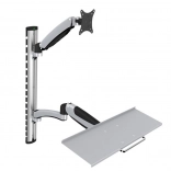 Bras mural pour moniteur et clavier, max. 27", max. 8kg, pivotant à 360°