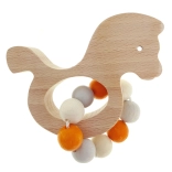 Hess hochet cheval nature orange en bois