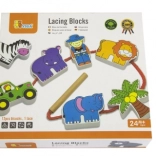 Viga blocs à enfiler en bois Safari ZOO