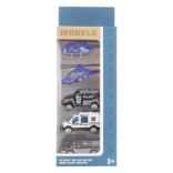 Set de voitures de police en métal avec hélicoptères