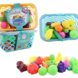 Ensemble de fruits et légumes en panier pour enfants