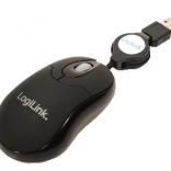 LogiLink Mini souris USB avec câble rétractable