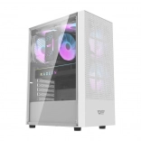 boîtier PC darkflash A290, blanc, avec verre trempé et 3 ventilateurs