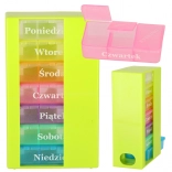 Organisateur hebdomadaire de comprimés avec 3 compartiments par jour