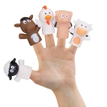 Marionnettes à doigt en caoutchouc – lot de 5, 5 cm