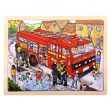 Bigjigs Toys puzzle en bois Pompiers 24 pièces