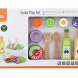ensemble de salade en bois pour enfants