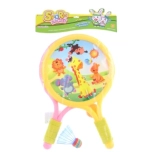 Raquettes pour enfants avec motifs d’animaux – set balle et panier