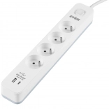 Multiprise parasurtension EVER Protect 4 prises avec USB-A et USB-C, 3,4 A