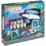 Ensemble de craies et pochoirs pour dessin créatif