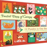 Chronicle Books Douze jours de Noël des chats – coffret de 12 puzzles de 48 pièces