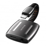 Adaptateur Lightning vers Lightning et AUX mini‑jack 3,5 mm Mcdodo noir
