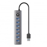 Orico hub USB‑C avec 7× USB 3.0, gris