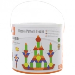 VIGA blocs plats en bois Montessori 250 pcs dans un seau