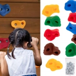 Prises d’escalade pour enfants, lot de 10, assortiment coloré avec vis