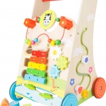 Chariot de marche en bois Prairie fleurie pour enfants