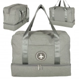 Sac de voyage gris 39x18x30 cm