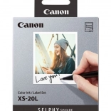 Canon Selphy Square XS-20L encre couleur et étiquettes autocollantes (20 tirages)