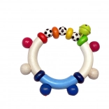 Hochet en bois avec grelot – football