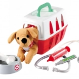 Mallette de vétérinaire pour enfant avec petit chien et accessoires