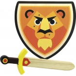 Bouclier en bois et épée Lion Vilac pour enfants