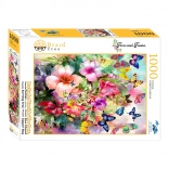 Puzzle Brain Tree Fleurs et Papillons 1000 pièces