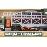 Camion de transport avec dinosaures