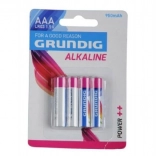 Piles alcalines AAA 1,5 V, lot de 4, GRUNDIG